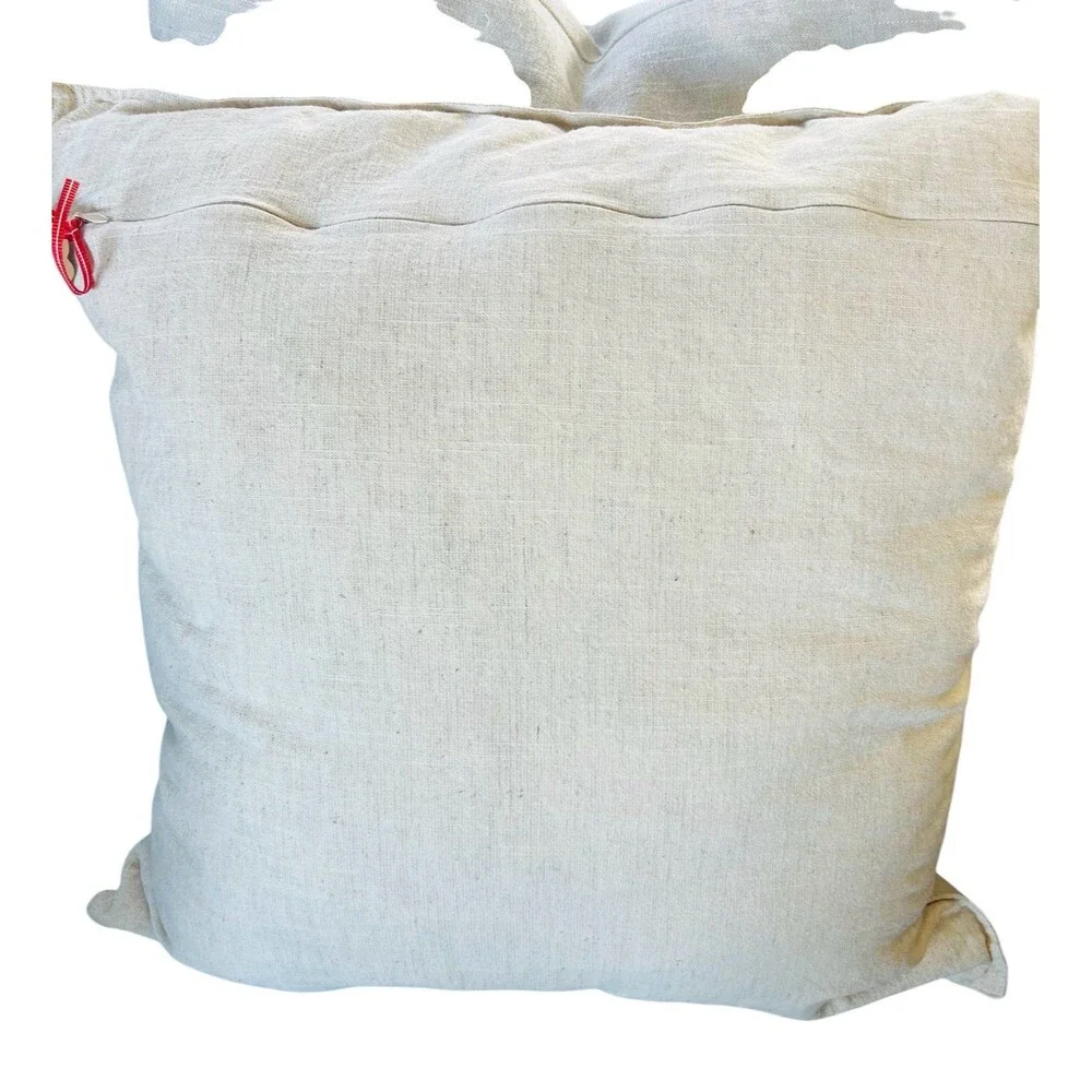 Handmade Pearl Embellished White Pumpkin Throw Pillow Farmhouse Décor